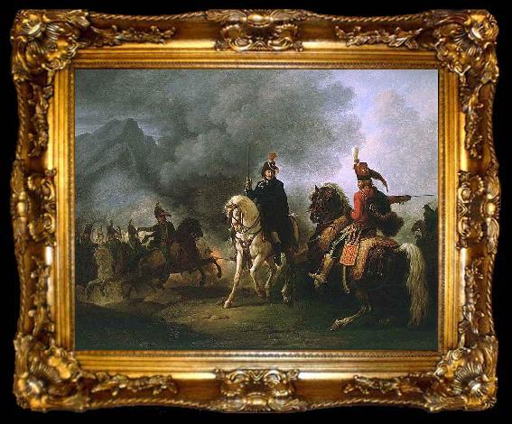 framed  carle vernet A General with his Aide de Camp, ta009-2